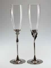 bride groom personalised unique wedding toasting glasses flutes bridal australia sydney FN1092AB