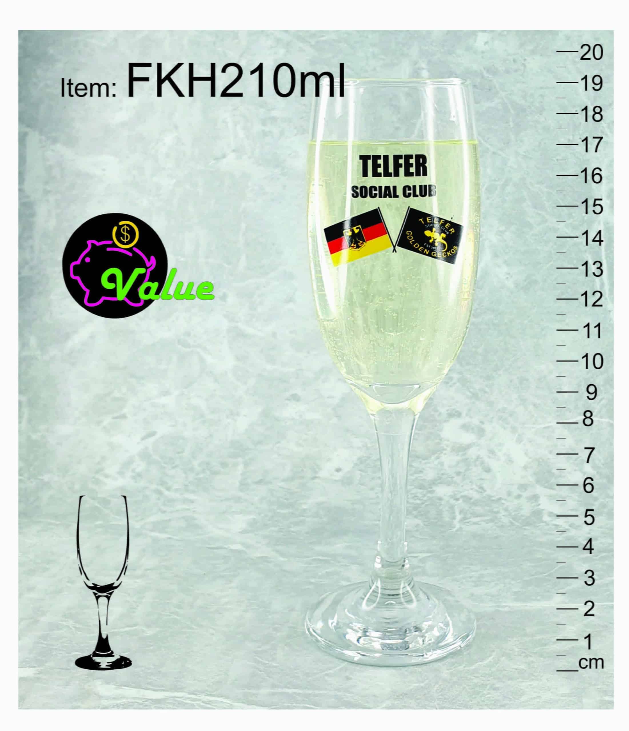 FKH210 champagne toast flute glass corporate personalised glasses melbourne australia abc2000 scaled