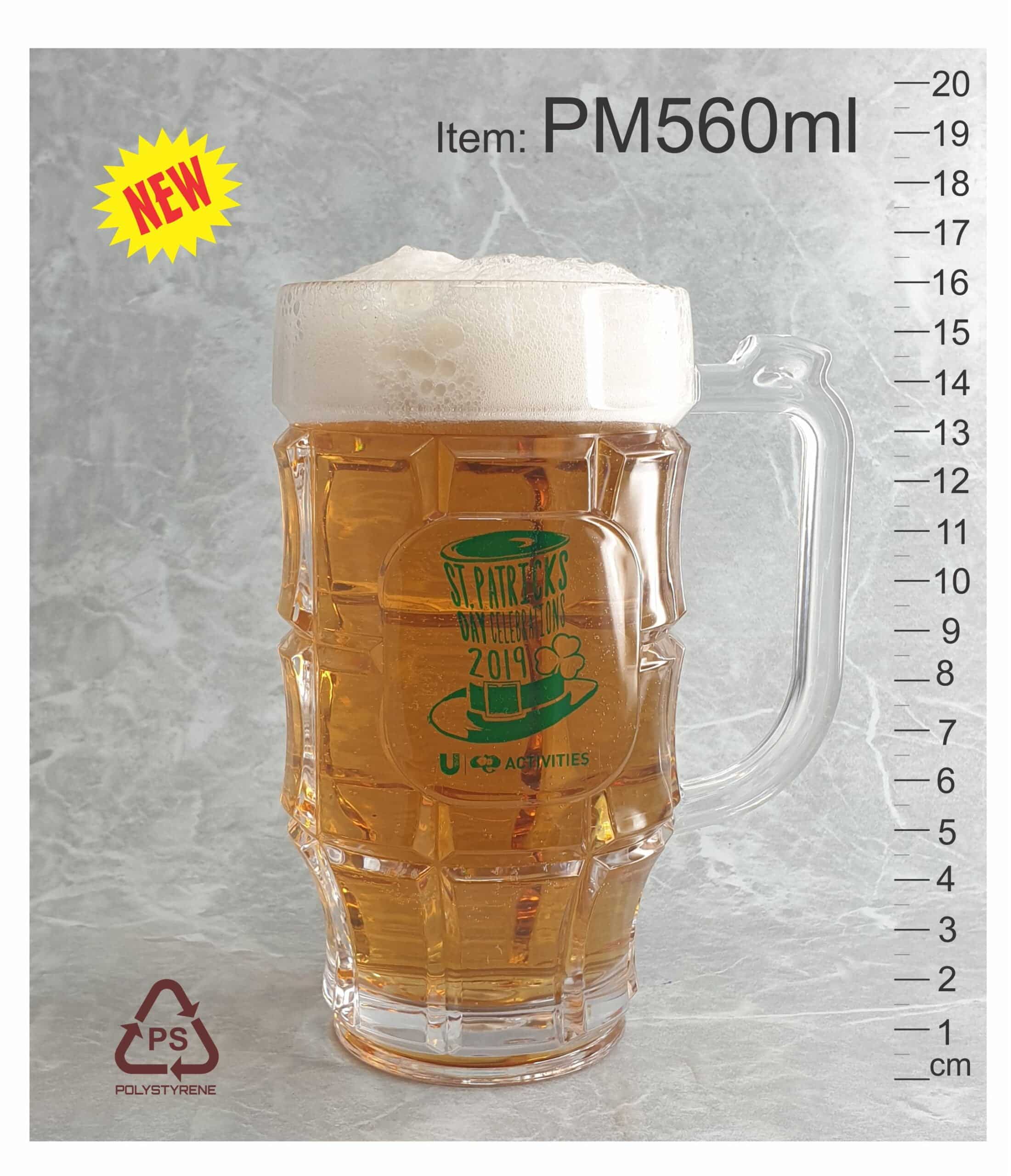 PM560 reusable custom printed festival events party stein mug unbreakable plastic drinking beer pot glasses cups abc2000 Australia scaled