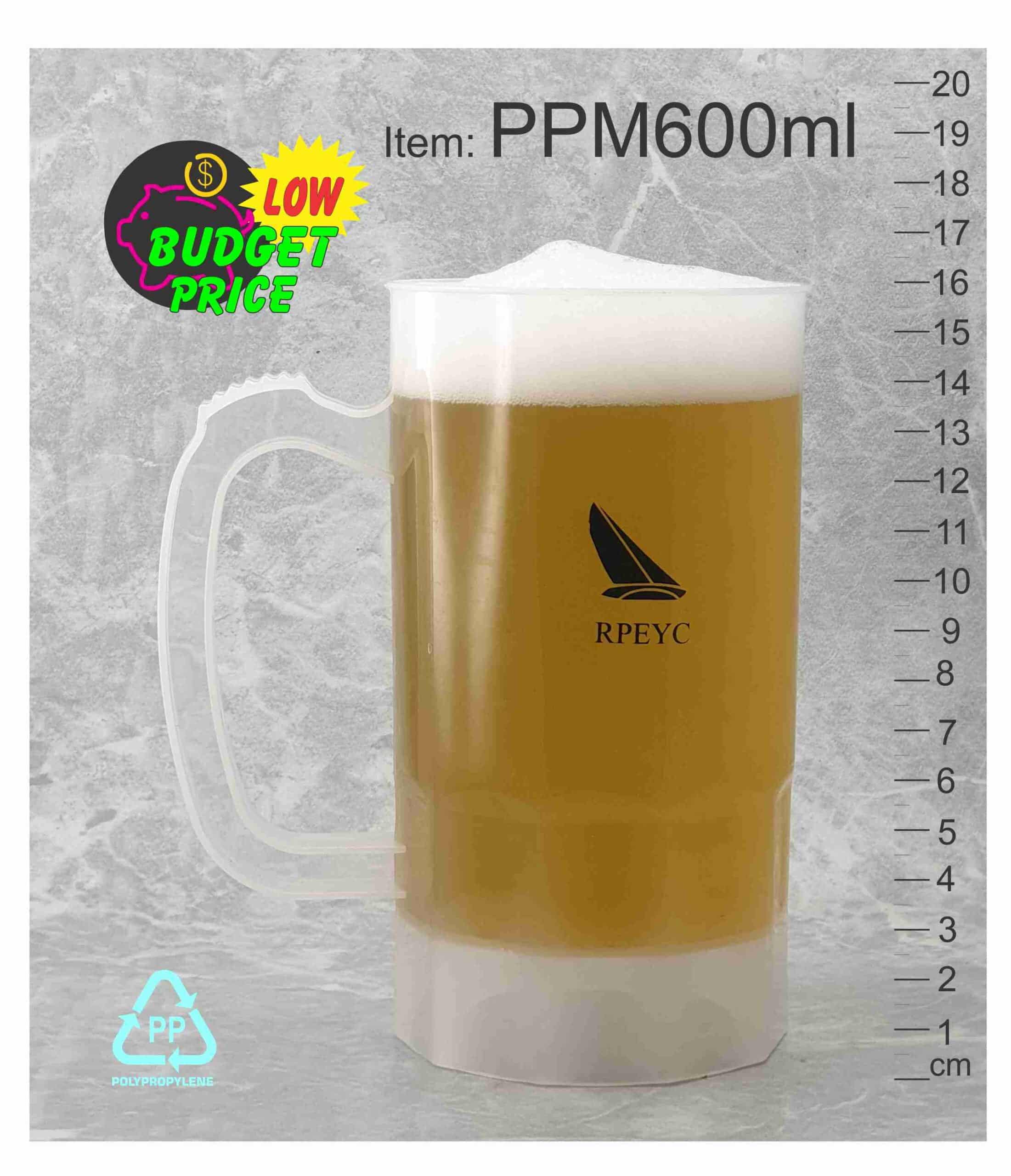 PPM600 reusable custom printed festival events party stein mug unbreakable plastic drinking beer pot glasses cups abc2000 Australia scaled