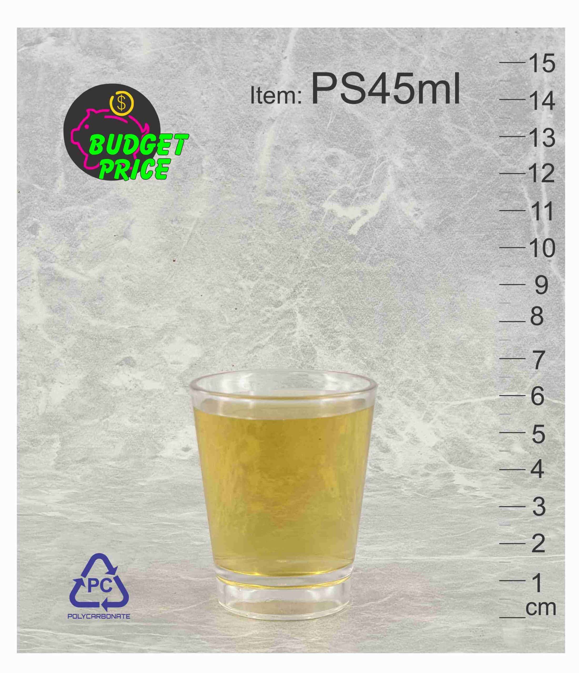 PS45 reusable unbreakable custom printed festival events party unique shape plastic shot glass whiskey whisky drinking rum vodka drink glasses Australia abc2000 scaled
