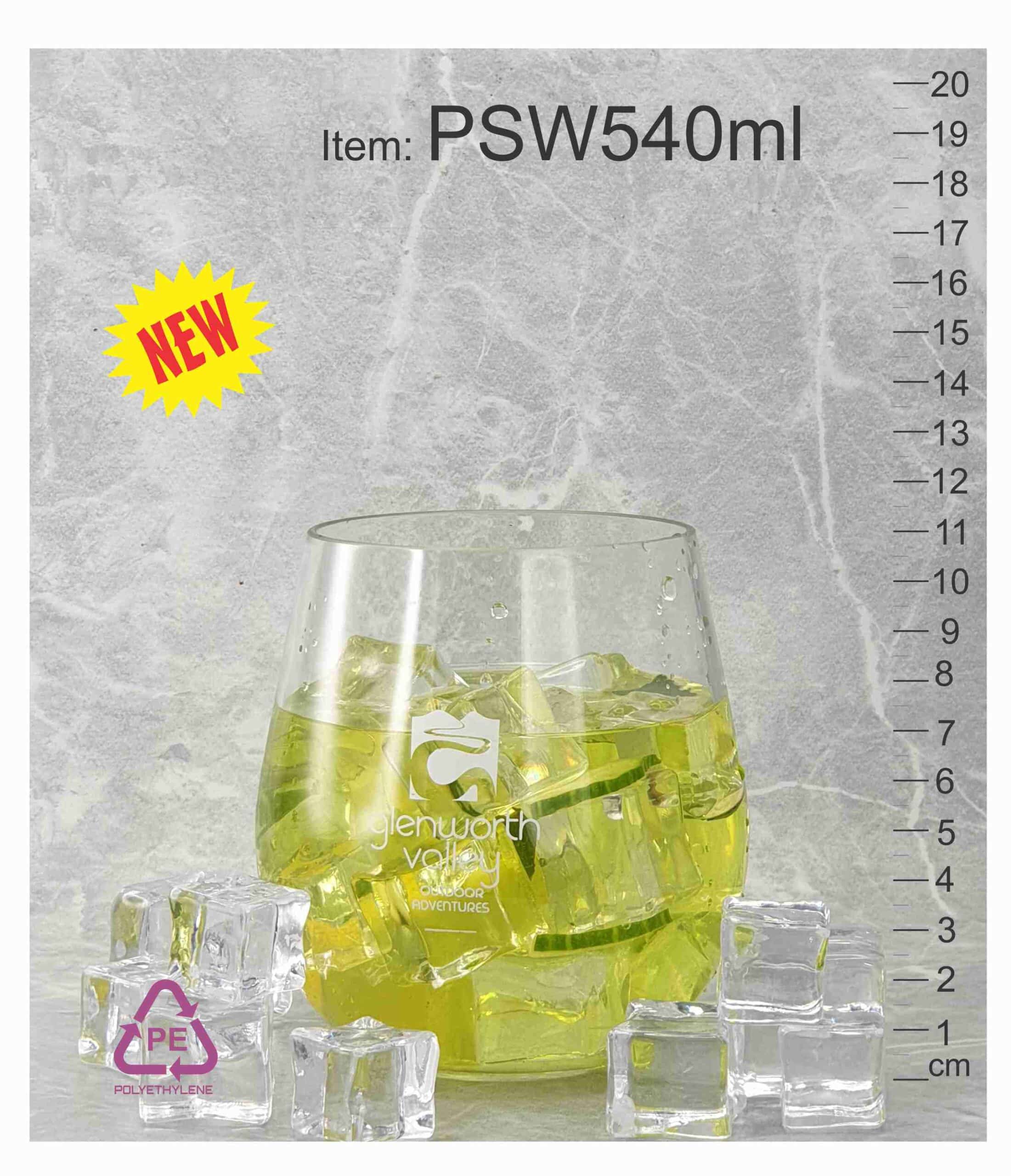 PSW540 reusable custom printed festival events party barrel shape low cost cheap cups unbreakable plastic drinking mochito mojito rum drink stemless wine pot glasses abc2000 Australia scaled