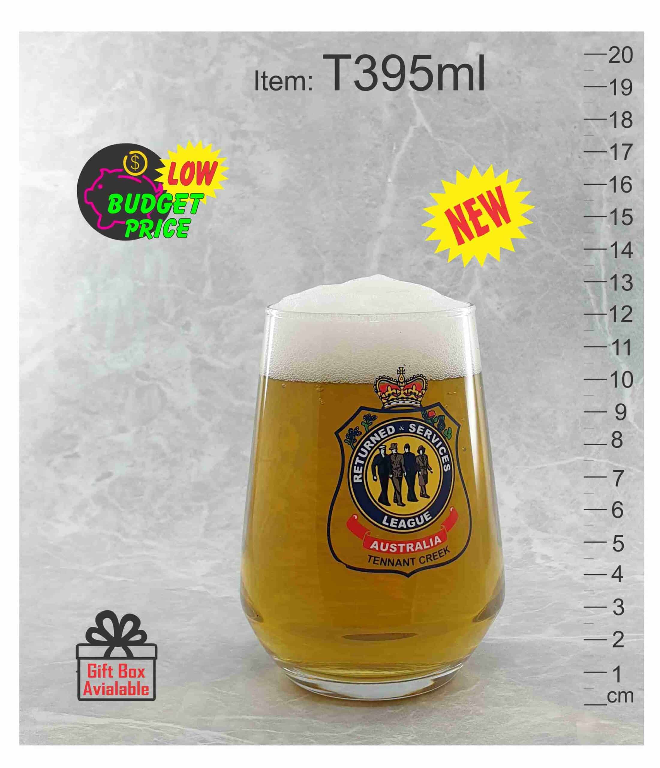 T395ml laser etched engraved beer middy low cost cheap schooner cup pot universal glass event festival Brisbane Australia abc2000 scaled