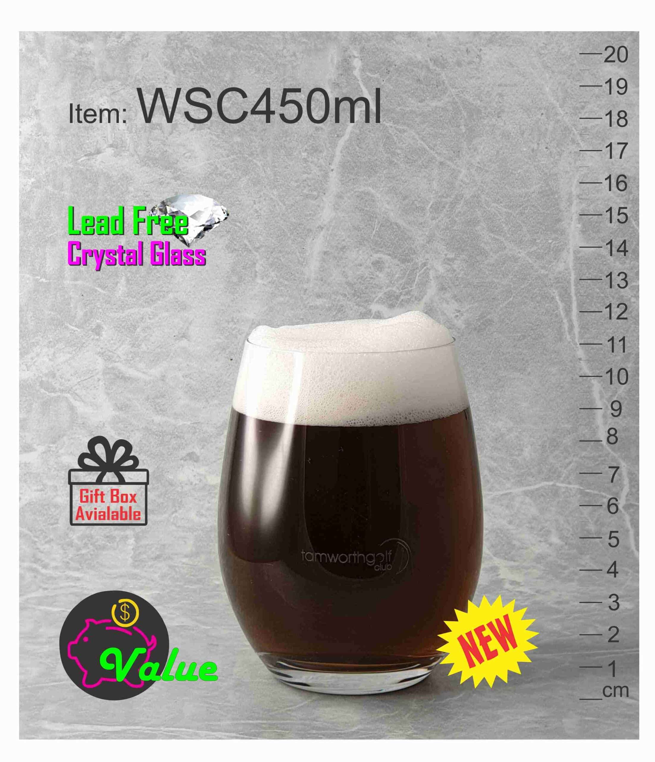 WSC450ml laser etched engraved beer middy low cost cheap universal schooner cup pot crystal glass event festival Sydney Australia abc2000 scaled