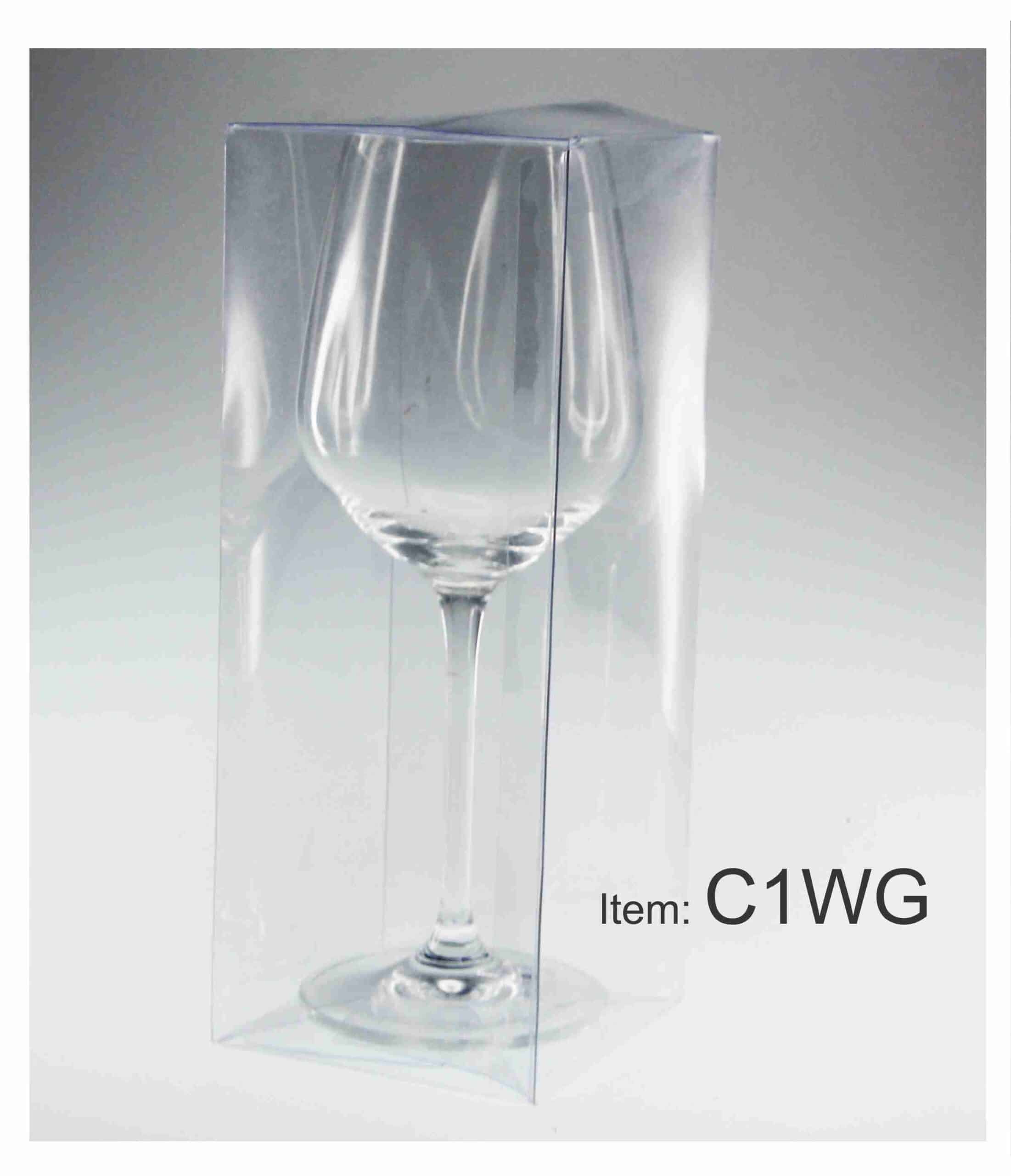 C1WG wine glass clear transparent pvc gift box melbourne abc2000 scaled