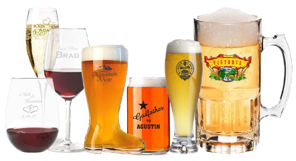 personalised glassware Australia