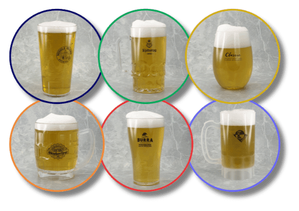 printed beer glasses