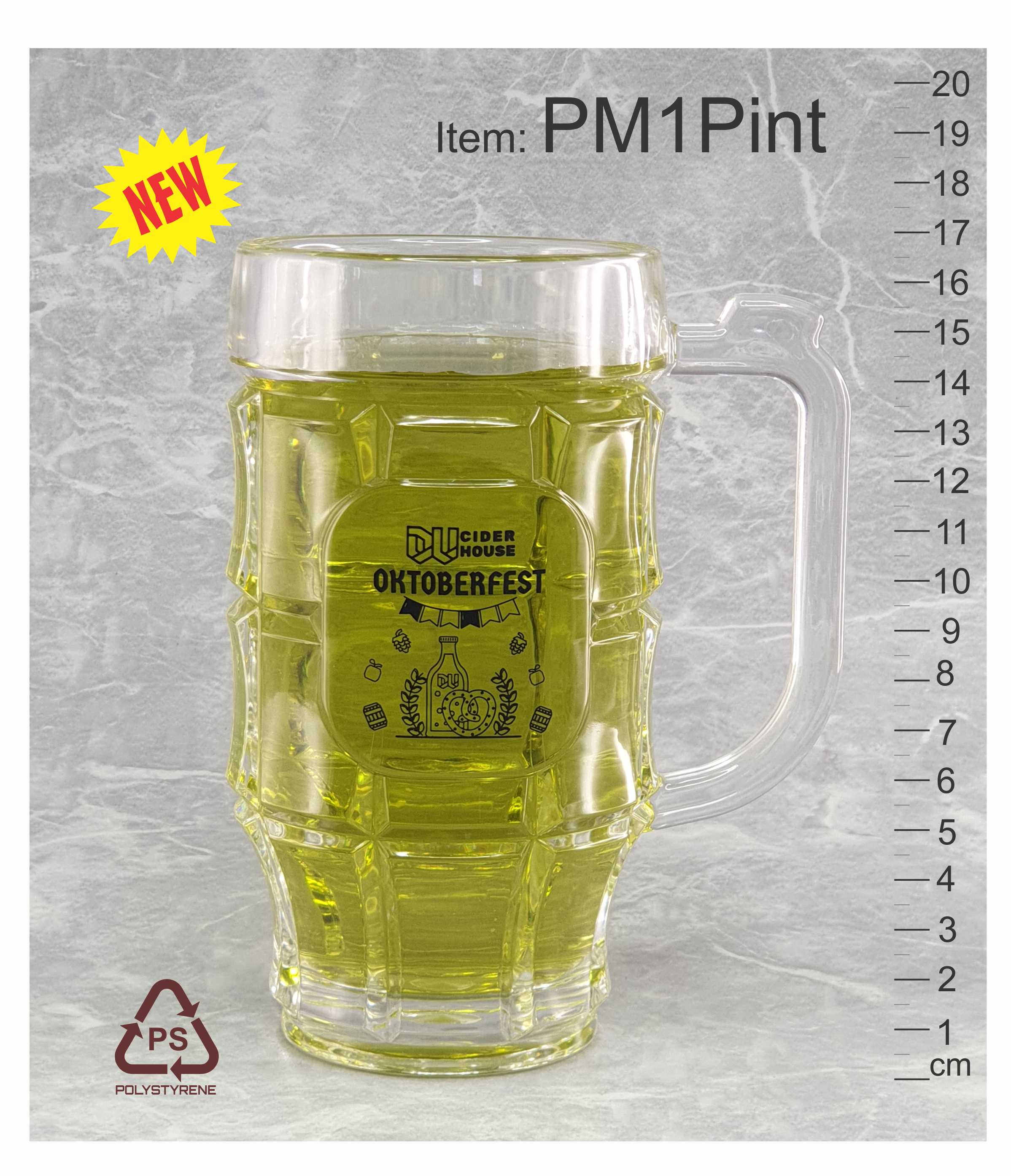 1 pint plastic beer stein Australia personalised