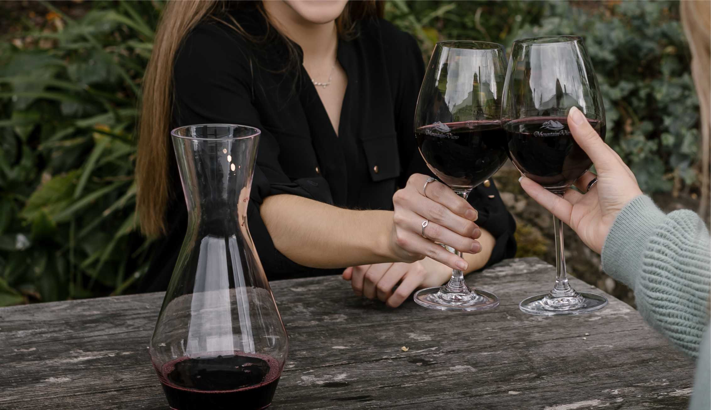 Engraved red wine glasses for corporate events Australia